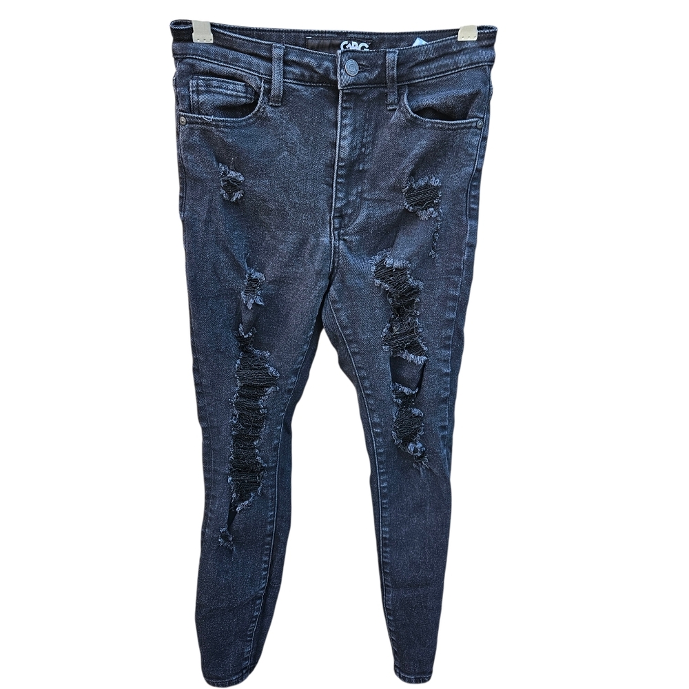 GBG Los Angeles Distressed Black Jeans Women Size 27